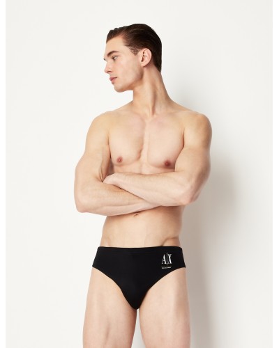 ARMANI AX INTIMO MARE SLIP 18%ELASTANE,82%POLYESTER.00020 NERO