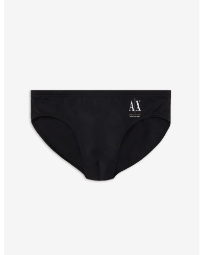 ARMANI AX INTIMO MARE SLIP 18%ELASTANE,82%POLYESTER.00020 NERO