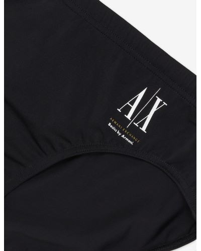 ARMANI AX INTIMO MARE SLIP 18%ELASTANE,82%POLYESTER.00020 NERO