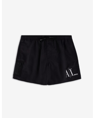 ARMANI AX INTIMO MARE BOXER  100% POLYESTER.00020 NERO