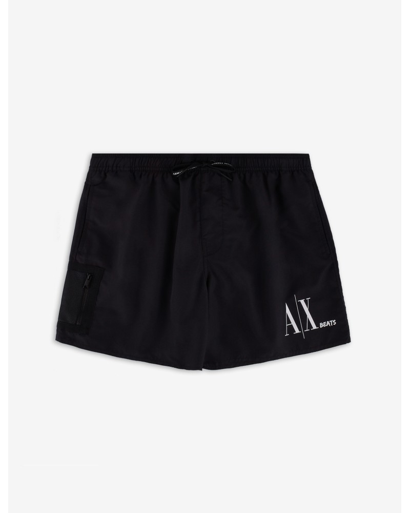 ARMANI AX INTIMO MARE BOXER  100% POLYESTER.00020 NERO