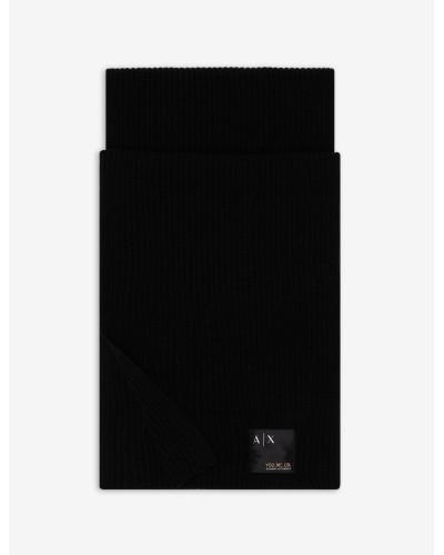ARMANI AX SCIARPA SCARF  80% WOOL, 20% POLYAMIDE.00020 NERO