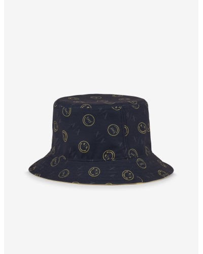 ARMANI AX CAPPELLO PESCATORE  100% POLYESTER.47036 NAVY/ASPEN SMILEY