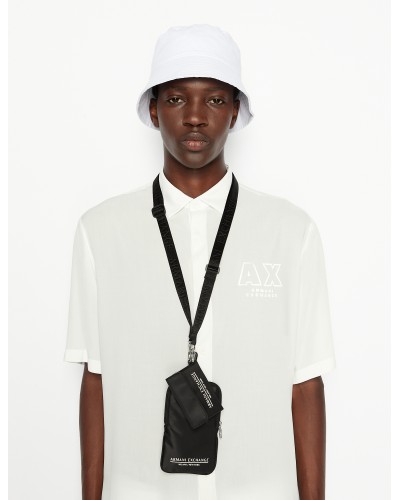 ARMANI AX CAPPELLO BUCKET 100%POLYAMIDE.00010 BIANCO