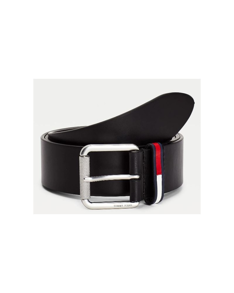 TOMMY HILFIGER CINTA TJM FLAG ROLLER 4.0.BDS BLACK