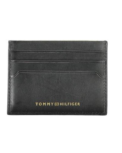TOMMY HILFIGER PORTAFOGLIO CASUAL LEATHER CC HOLDER.BDS BLACK
