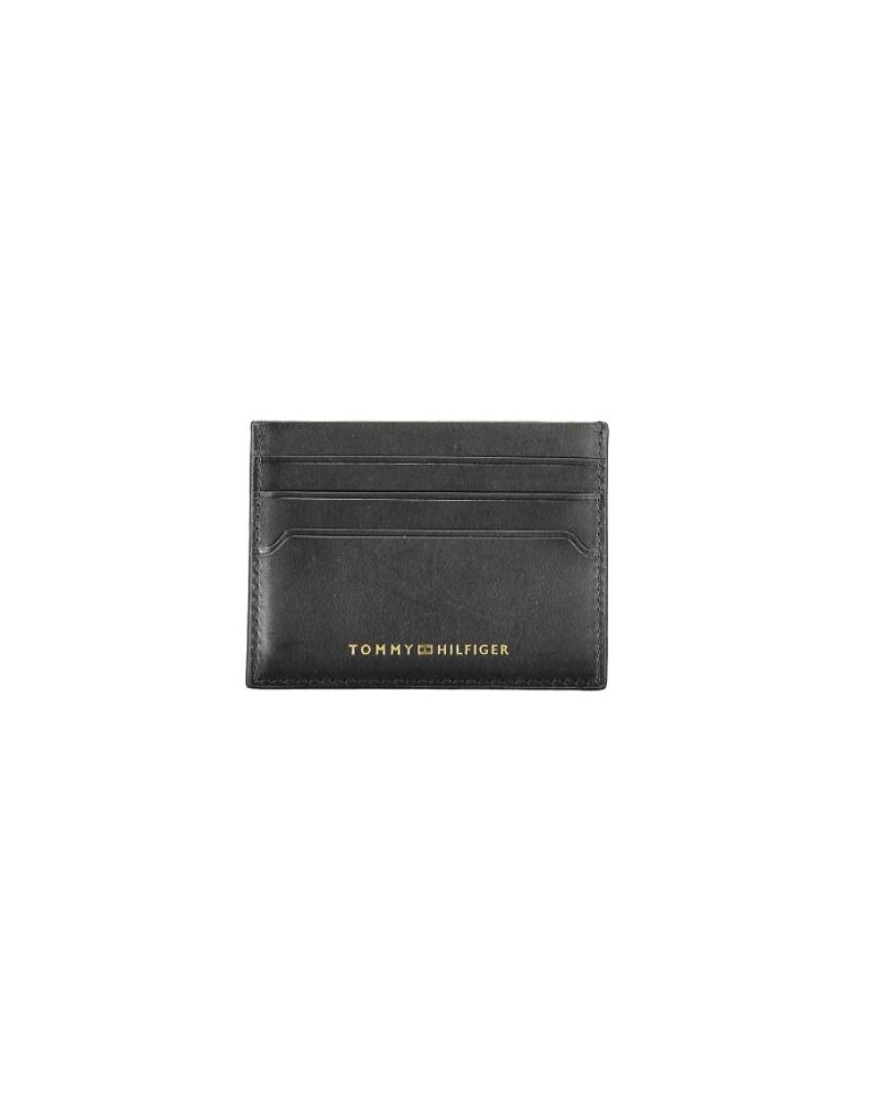TOMMY HILFIGER PORTAFOGLIO CASUAL LEATHER CC HOLDER.BDS BLACK