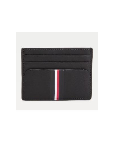 TOMMY HILFIGER PORTAFOGLIO TH COMMUTER CC HOLDER.BDS BLACK