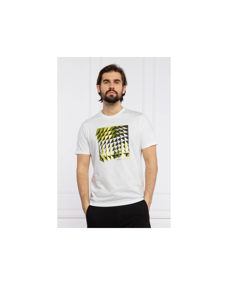 ARMANI AX T-SHIRT 100% COTTON.1100 WHITE