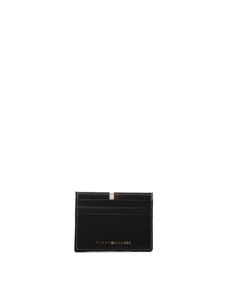 TOMMY HILFIGER PORTAFOGLIO PORTAFOGLIO TH CORP LEATHER CC HOLDER.BDS BLACK