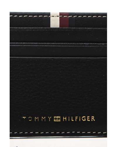 TOMMY HILFIGER PORTAFOGLIO PORTAFOGLIO TH CORP LEATHER CC HOLDER.BDS BLACK