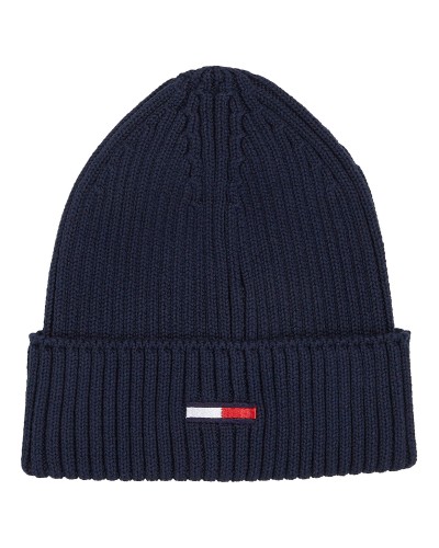 TOMMY HILFIGER CAPPELLO BERRETTO TJM FLAG RIB BEANIE.C87 TWILIGHT NAVY