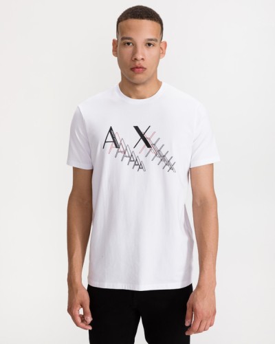 ARMANI AX T-SHIRT 5% ELASTANE, 95% COTTON.1100 WHITE