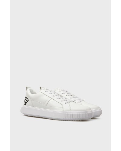 BIKKEMBERGS SCARPA UOMO SNEAKERS BASSA CALLUM.100 WHITE