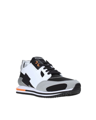 BIKKEMBERGS SCARPA UOMO SNEAKERS HAMON.001 BLACK/WHITE/LT GREY