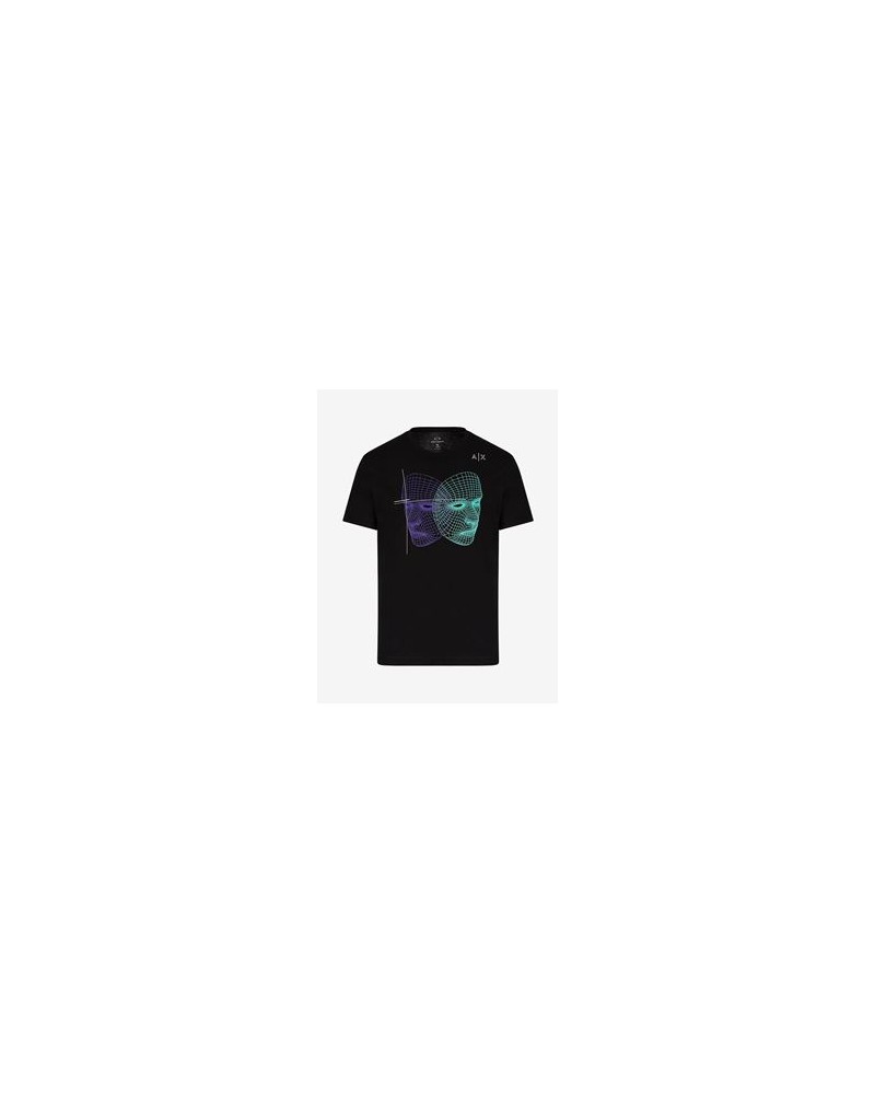 ARMANI AX T-SHIRT 100% COTTON.1200 BLACK