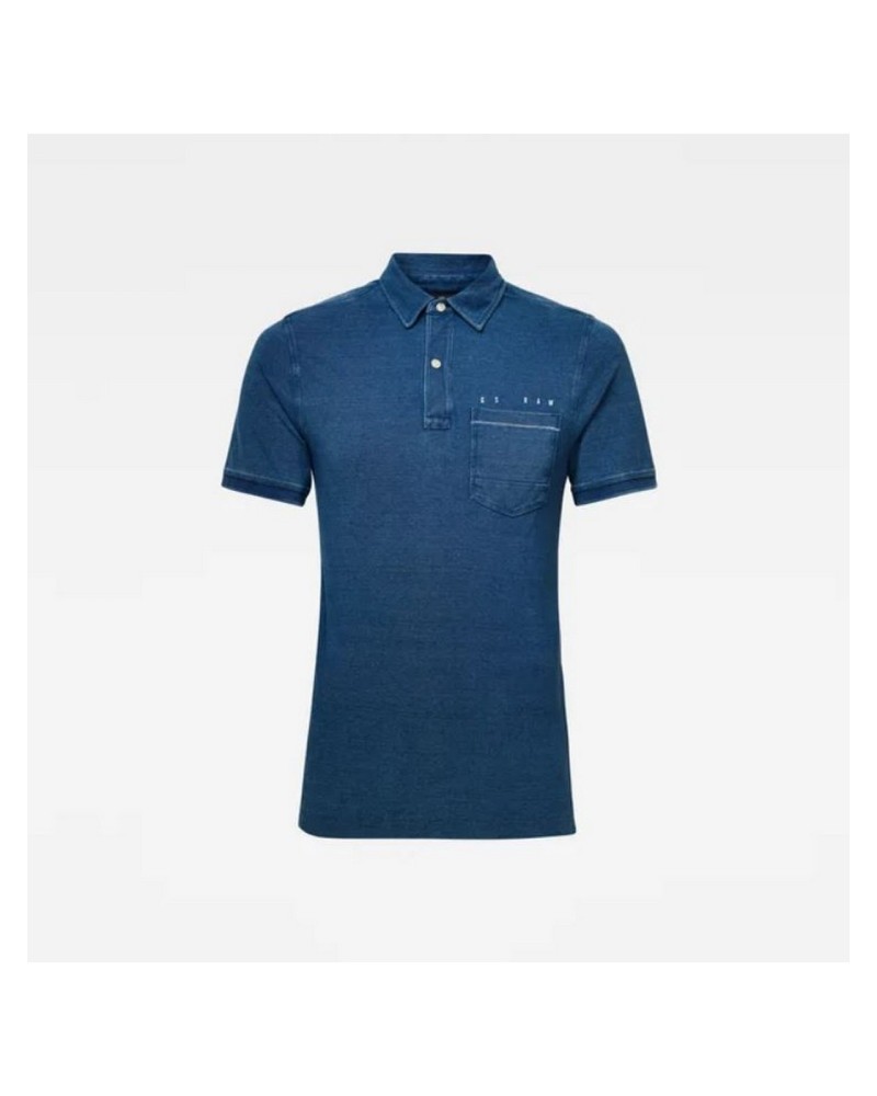 G-STAR POLO Indigo pique o.B457 FADED INDIGO
