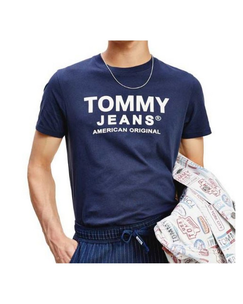 TOMMY HILFIGER T-SHIRT TJM ESSENTIAL FRONT LOGO TEE.C87 TWILIGHT NAVY