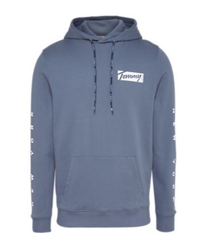TOMMY HILFIGER FELPA TJM ESSENTIAL GRAPHIC HOODIE.C0Z FADED INK C0Z FADED INK 