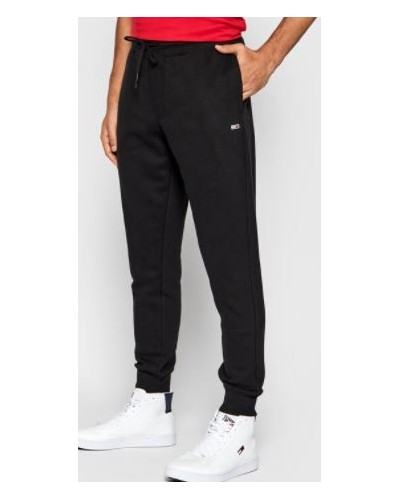 TOMMY HILFIGER PANTALONE PANTATUTA TJM SLIM FLEECE SWEATPANT.0MD BLACK