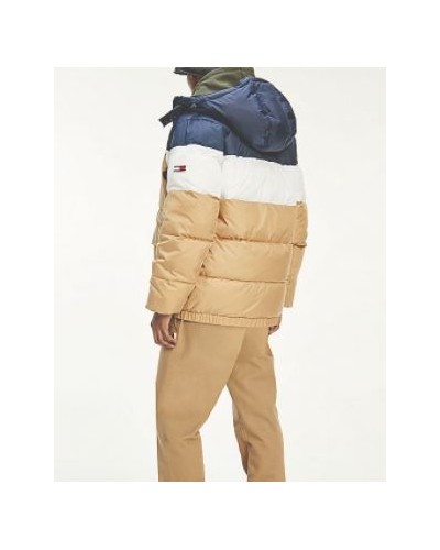 TOMMY HILFIGER GIUBBOTTO C/CAPP TJM MULTI POCKET HOODED PUFFER.RBL CLASSIC KHAKI