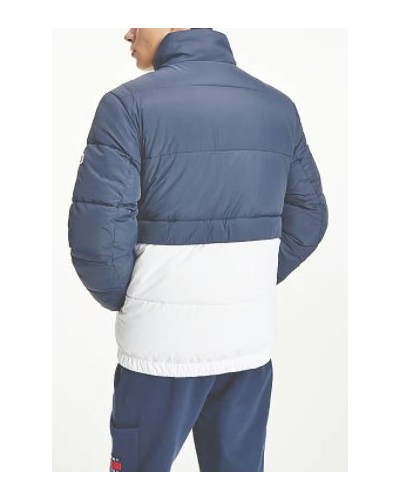 TOMMY HILFIGER GIUBBOTTO REVERSE TJM REVERSIBLE PUFFER JACKET.C87 TWILIGHTNAVY/MULTI