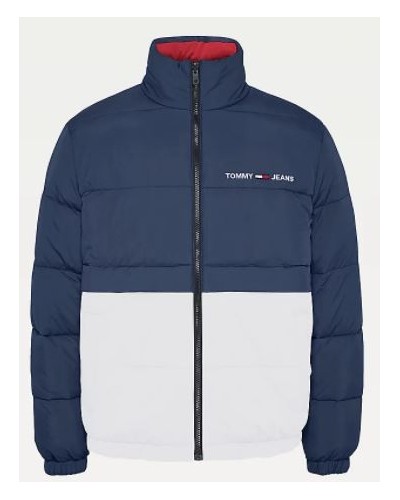 TOMMY HILFIGER GIUBBOTTO REVERSE TJM REVERSIBLE PUFFER JACKET.C87 TWILIGHTNAVY/MULTI