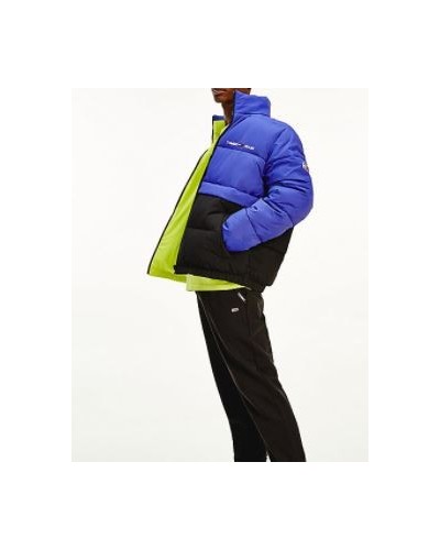TOMMY HILFIGER GIUBBOTTO REVERSE TJM REVERSIBLE PUFFER JACKET.VQ6 COURT BLUE/ MULTI