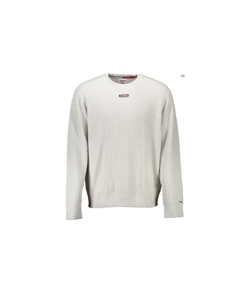 TOMMY HILFIGER MAGLIERIA GIROCOLLO TJM STRUCTURED GRAPHIC SWEATER.PJ4 SILVER GREY HTR