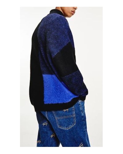 TOMMY HILFIGER MAGLIERIA LUPETTO TJM TURTLE NECK MULTI SWEATER.VQ6 COURT BLUE/ MULTI