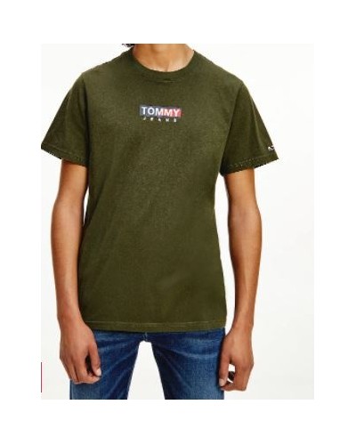 TOMMY HILFIGER T-SHIRT  M/CORTA  TJM ENTRY PRINT TEE.MRZ DARK OLIVE