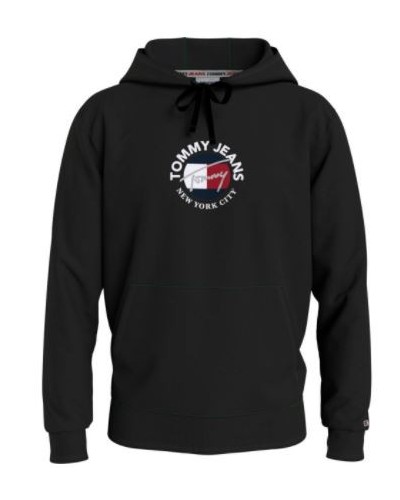 TOMMY HILFIGER FELPA C/CAPP TJM TIMELESS TOMMY HOODIE 2.BDS BLACK