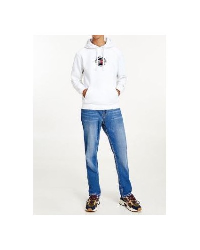 TOMMY HILFIGER FELPA C/CAPP TJM TIMELESS TOMMY HOODIE 2.YBR WHITE