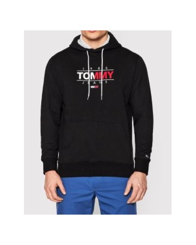 TOMMY HILFIGER FELPA C/CAPP TJM ESSENTIAL GRAPHIC HOODIE.BDS BLACK