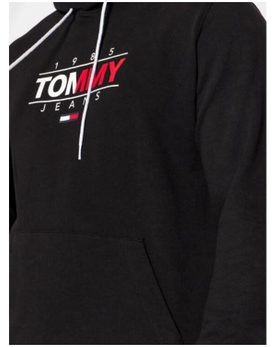 TOMMY HILFIGER FELPA C/CAPP TJM ESSENTIAL GRAPHIC HOODIE.BDS BLACK