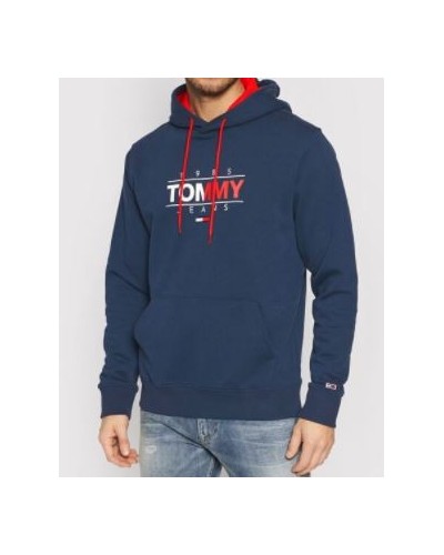 TOMMY HILFIGER FELPA C/CAPP TJM ESSENTIAL GRAPHIC HOODIE.C87 TWILIGHT NAVY