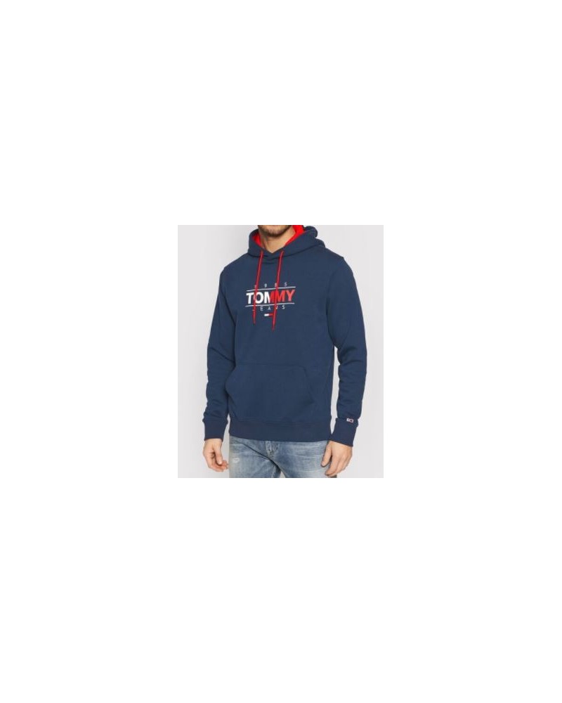 TOMMY HILFIGER FELPA C/CAPP TJM ESSENTIAL GRAPHIC HOODIE.C87 TWILIGHT NAVY