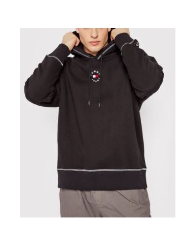 TOMMY HILFIGER FELPA C/CAPP TJM TINY TOMMY CIRCULAR HOODIE.BDS BLACK