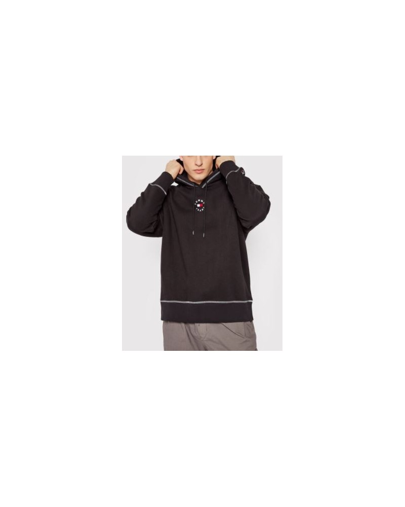 TOMMY HILFIGER FELPA C/CAPP TJM TINY TOMMY CIRCULAR HOODIE.BDS BLACK