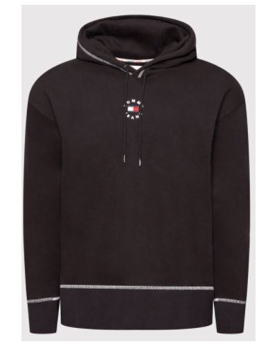 TOMMY HILFIGER FELPA C/CAPP TJM TINY TOMMY CIRCULAR HOODIE.BDS BLACK