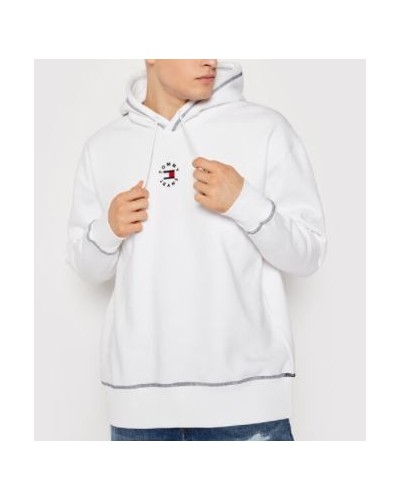 TOMMY HILFIGER FELPA C/CAPP TJM TINY TOMMY CIRCULAR HOODIE.YBR WHITE