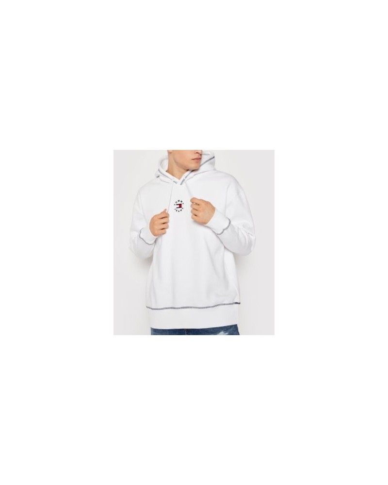 TOMMY HILFIGER FELPA C/CAPP TJM TINY TOMMY CIRCULAR HOODIE.YBR WHITE