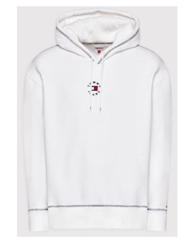 TOMMY HILFIGER FELPA C/CAPP TJM TINY TOMMY CIRCULAR HOODIE.YBR WHITE