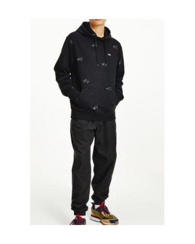 TOMMY HILFIGER FELPA C/CAPP TJM CRITTER HOODIE.BDS BLACK