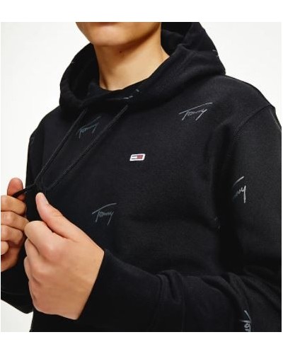TOMMY HILFIGER FELPA C/CAPP TJM CRITTER HOODIE.BDS BLACK