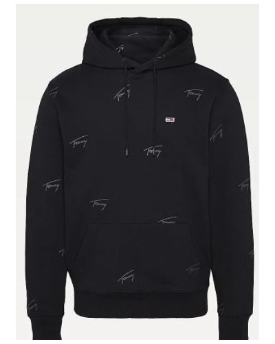 TOMMY HILFIGER FELPA C/CAPP TJM CRITTER HOODIE.BDS BLACK