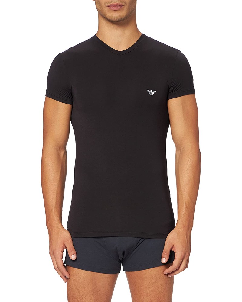 ARMANI EA7 INTIMO T-SHIRT 90% MODAL, 10% ELASTANE.00020 NERO