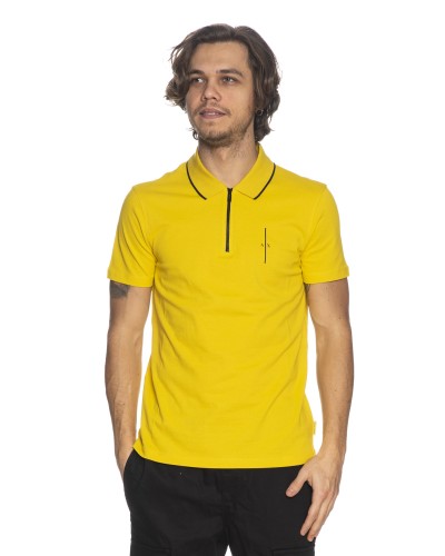 ARMANI AX POLO M/CORTA  100% COTTON.1683 ACID YELLOW