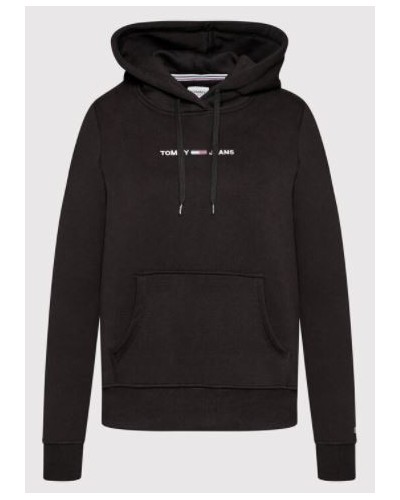 TOMMY HILFIGER FELPA C/CAPP TJW LINEAR LOGO HOODIE.BDS BLACK