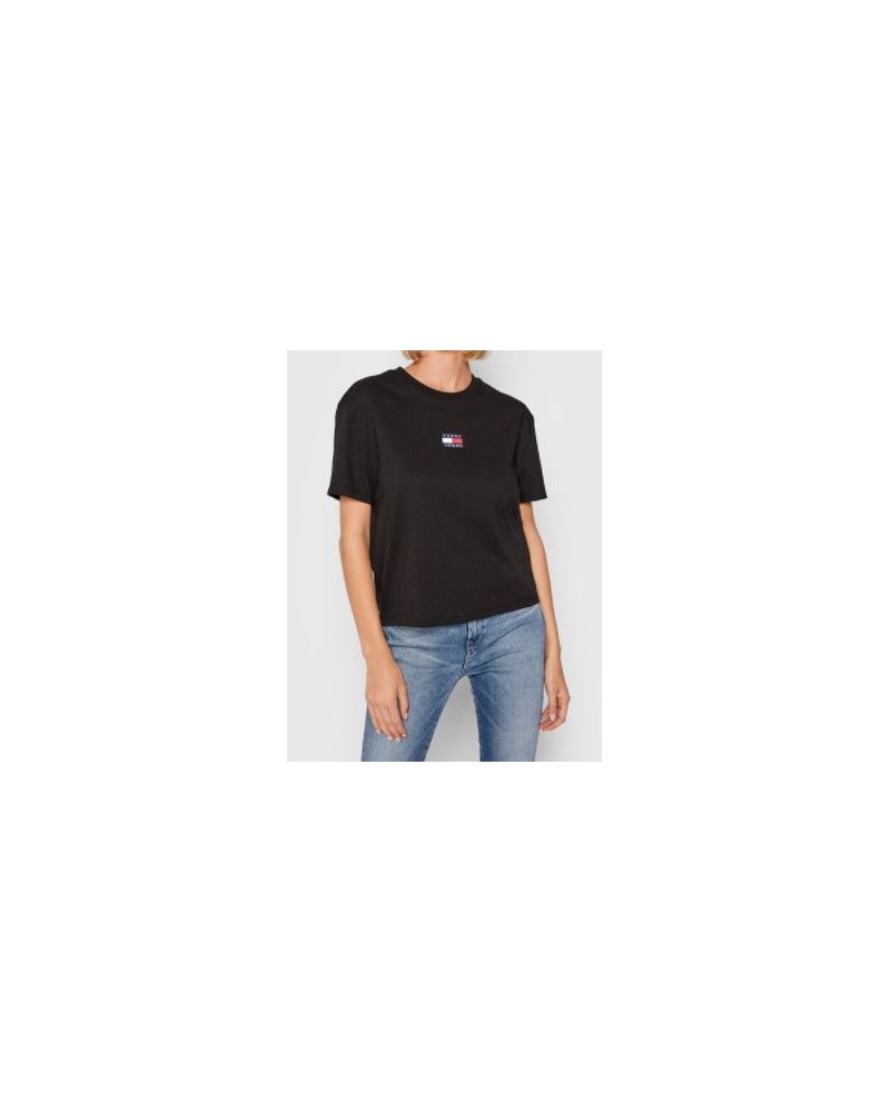 TOMMY HILFIGER T-SHIRT M/CORTA TJW TOMMY CENTER BADGE TEE.BDS BLACK
